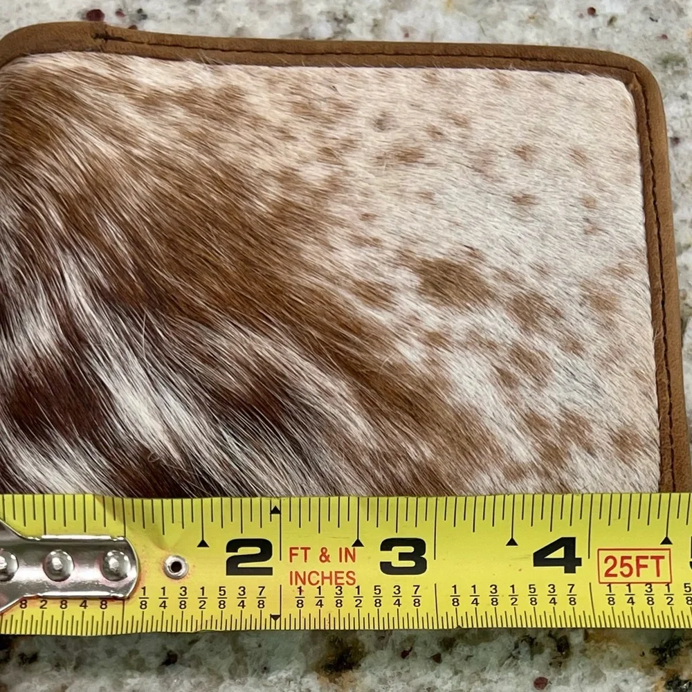 NEW Men's Western Fur on Cowhide Bi-Fold Wallet